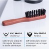 ZEUS Boar Bristle Beard & Mustache Handled Brush Set for