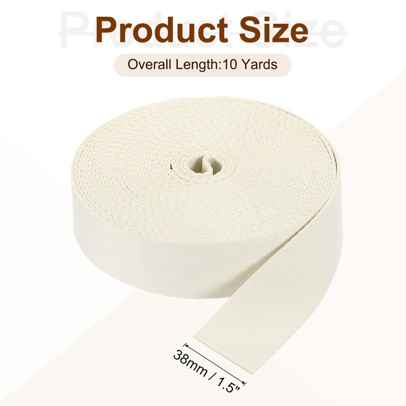 sourcing map 10 Yards Nylon Webbing Strap, 1 3/8-inch(38mm) Flat