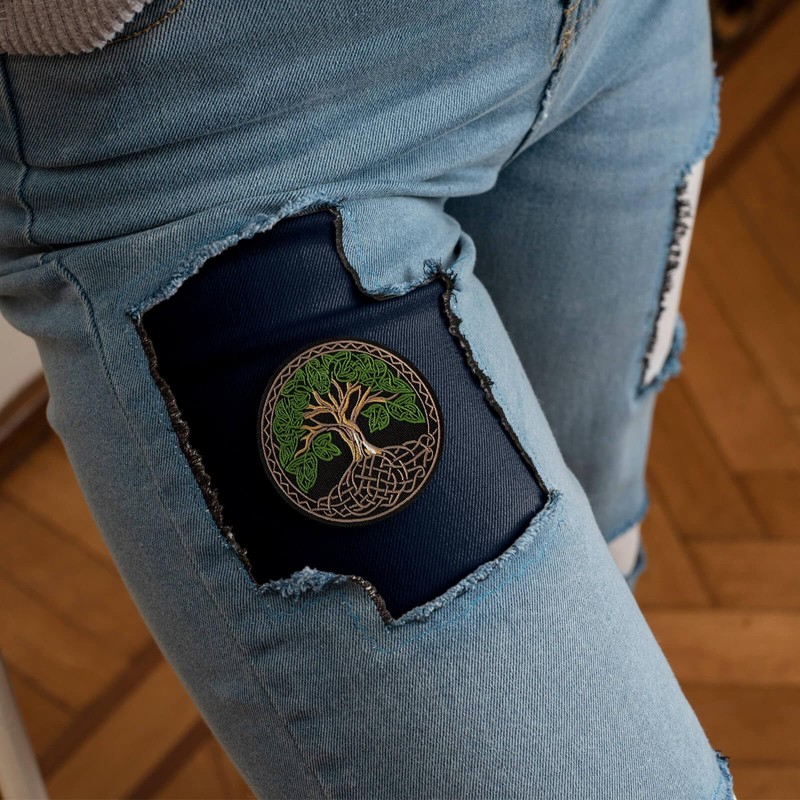 Celtic Tree of Life Spiritual Symbol Patch, Embroidered Iron-on/Sew-on Applique
