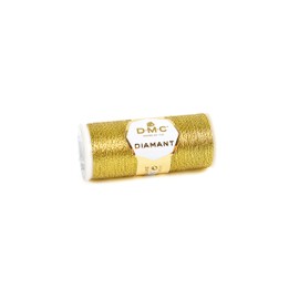 DMC DMC380-D3852 Diamant Metallic Embroidery Thread, 11.4 ft (35 m) Roll, Gold