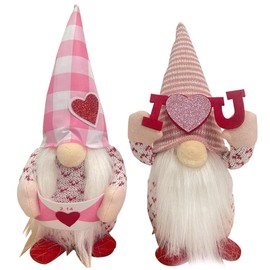 Lyaciomn Valentine Day Gnomes Decoration Plush Doll Kit - 2 PCS Mr. and Mrs. Scandinavian Tomte Doll Kit Valentines for Home Table Ornaments