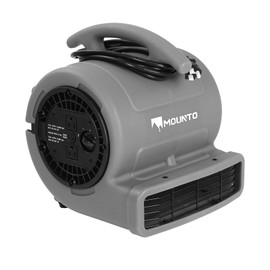 MOUNTO 1/4hp 1000CFM 2 Speed Air Mover Carpet Dryer Floor Fan Cooling Fan (Grey)