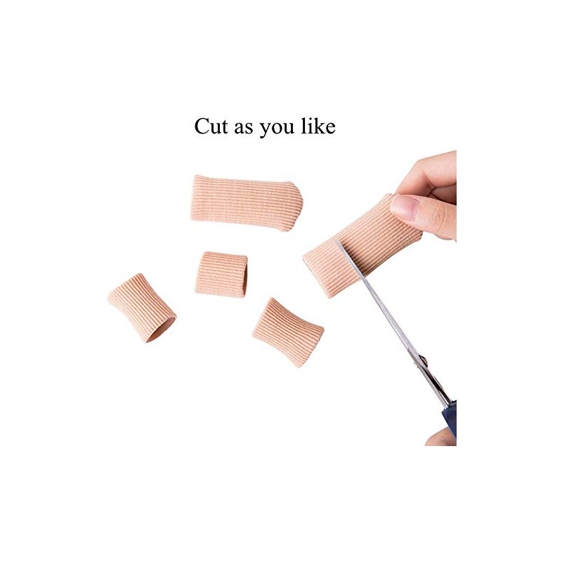 Makhry 4pcs Adjustable Cuttable Gel Toe and Finger Cap Lined