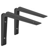Shelf brackets Alido, 5 Sizes, 3 Colours, 2 Pieces, black,