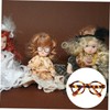 VICASKY 2 Pairs Doll Mini Glasses Mini Dolls Costume Accessories