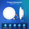 LVWIT LED Recessed Light 4Inch, 5CCT Can Lighting with White