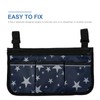 Wheelchair Bag with Pockets Reflective Strips Armrest Side Bag for