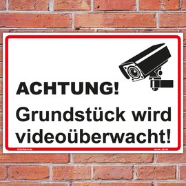 Sign "property is Under Video Surveillance Sign 300 MM x 200 MM, Stable Aluminium Composite Panel 3 MM thick