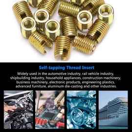 20 Pieces 302 Self Tapping Inserts Carbon Steel Thread Inserts Wood Insert Nut Furniture Wood Inserts Threaded Inserts (M3 Inner x 0.5 Outside M5 x 0.5:6mm/0.2")