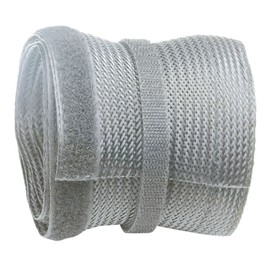 RICOO Z9085G-2 Cable Duct 200 cm Long x 8.5 cm Wide Grey Resealable with Velcro Fastening Cable Management