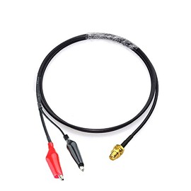 SMA Female Connection Coaxial Cable Dual Ended Alligator Clips Red and Black Test Lead Wire RG174/ 100cm