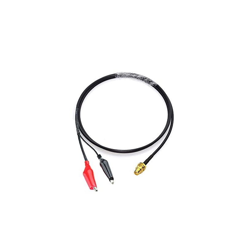 SMA Female Connection Coaxial Cable Dual Ended Alligator Clips Red