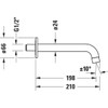 Duravit No.1 Bath Filler with Round Wall Cover, Bath Inlet,
