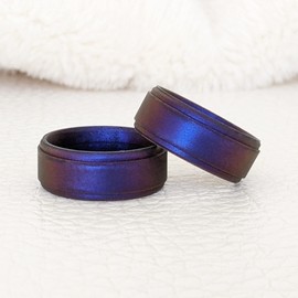 Knot Theory Cosmic Purple Silicone Ring for Men - Sophisticated and Durable, Size 10, Step Edge Breathable Comfort Fit 8mm Bandwidth