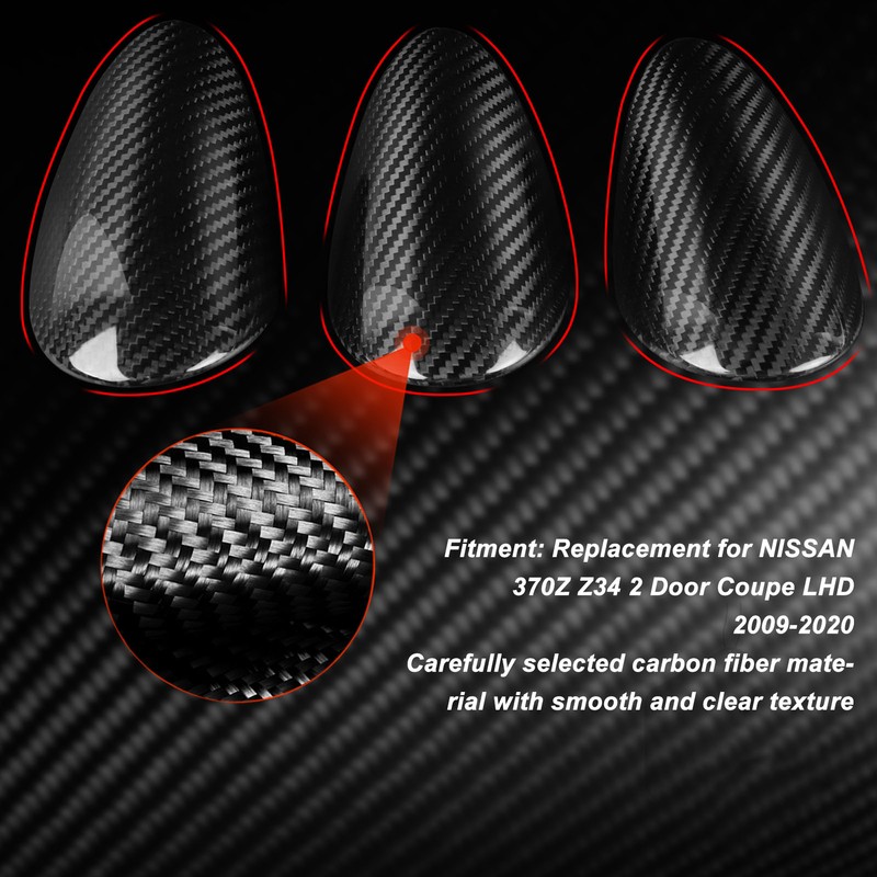 Dashboard Gauge Cover Decoration Carbon Fiber Replacement for NISSAN 370Z