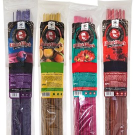 Blunt Black 19" Jumbo Hand Dipped Incense Sticks 30-Stick Packs - 4 Assorted Scents