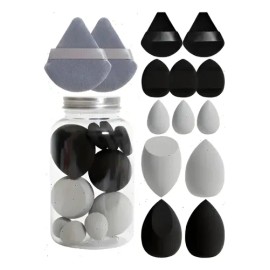 14 Huevos De Maquillaje De Esponja Negros (con Caja)                                                                                                  