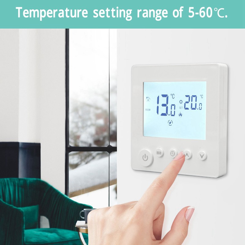 Digital Thermostat LCD Display Timing Temperature Controller for Heating