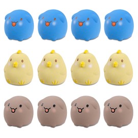 SCHITEC Dog Toys Squeaky, Interactive Animal Puppy Toy Pack, Cute Latex Rubber Squeak Pet Balls for Puppies Mini Small Breed Dogs