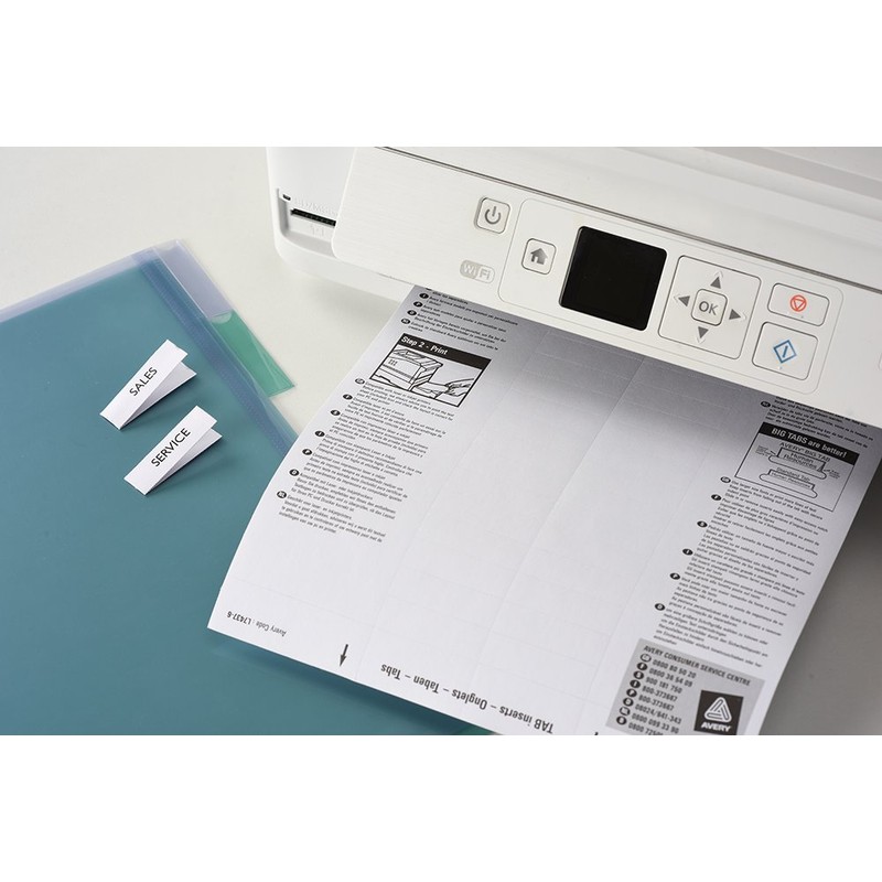 Avery 8 Tab Button Pocket Divider A4