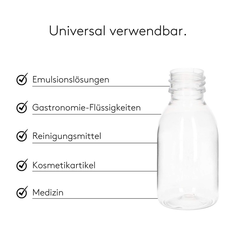 VENTON Set of 3 Empty Plastic Bottles for Filling 100