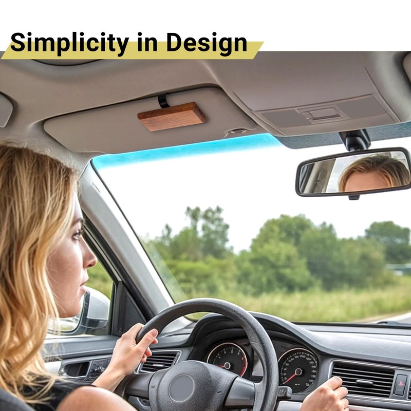 Yuoyar 2Pcs Wood Car Scents Air Freshener Visor Clips Diffuser