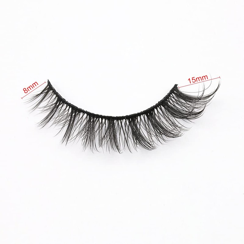 EMEDA 3D Natural False Lashes with Glue 5 Pairs Fluffy
