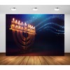 BELECO 7x5ft Fabric Hanukkah Backdrop Jewish Holiday Menorah Candles Background