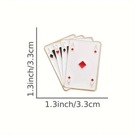 Game Of Poker Jack Queen King Ace Lapel Pin Badge Brooch