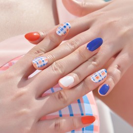 EDGEU [EDGEU]Joyful Check Nail Strips