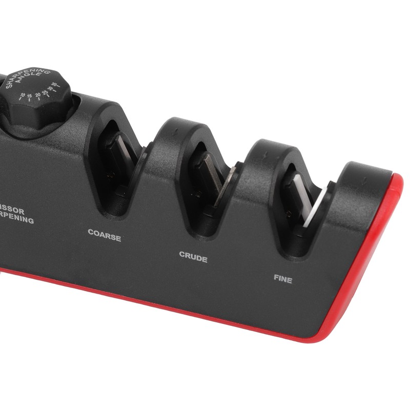 Knife Sharpener Diamond Black Ergonomic Multifunctional Adjustable 3 Stages Kitchen