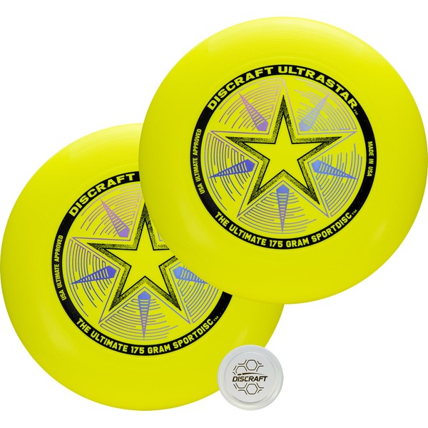 Discraft Two-Pack Yellow Ultrastar Ultimate Discs - Standard Size, Varied