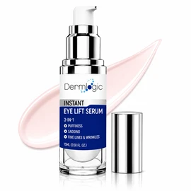 Dermlogic Tratamiento rápido debajo de los ojos hinchados y las ojeras, reduce al instante la apariencia de bolsas de ojos hinchadas, pies de gallo, y piel flácida. Efecto de apriete y reafirmante de larga duración tanto para hombres como para mujeres.