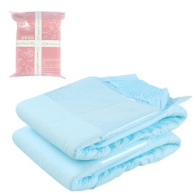 CutiePlusU Adult Diapers Heavy Absorption Dry Surface Disposable Adult Diaper All Night-Blue 2 Pieces (Medium 28"-38")