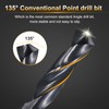 HARFINGTON 13.5mm Drill Bit 1/2" Reduced Shank 3-Flat 4341 High