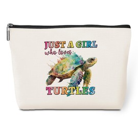 Sea Turtle Gifts Girl Gifts Cosmetic Bag Turtle Decor Makeup Bag Turtle Gifts for Women Turtle Stuff Organizer Bag for Female Teen Girls Friends Animal Lovers Turtle Lovers Birthday Graduation