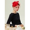 Coucoland Feather Fascinators Hat Women's Flower Mesh Elegant Wedding Fascinator