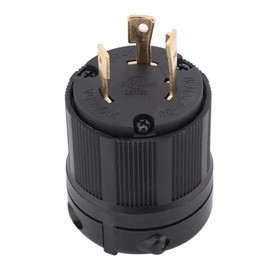 NEMA L6-30P Twist Lock Electrical Plug 3 Pole 3 Wire l6-30r receptacle 30A 250V Twist Lock Plug,UL Listed,Twist-Lock Cord Connector l6-30r for Generator,Black Plugs