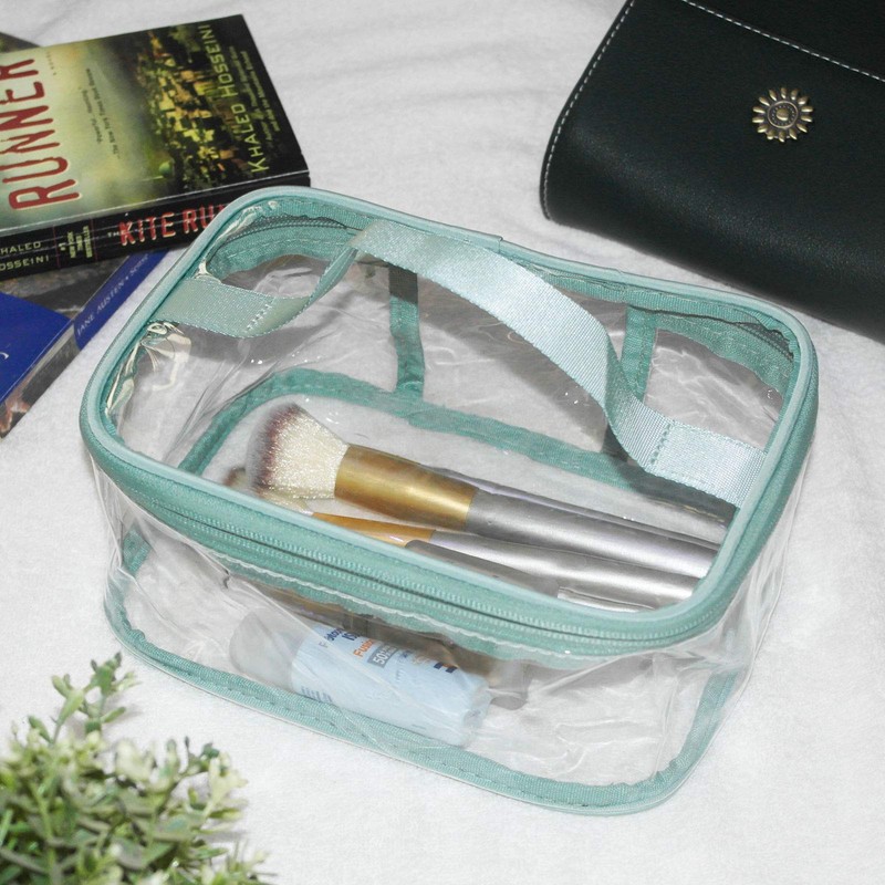 ANEMEL Toiletry Bag Makeup Cosmetic Clear Bag Portable Waterproof Transparent