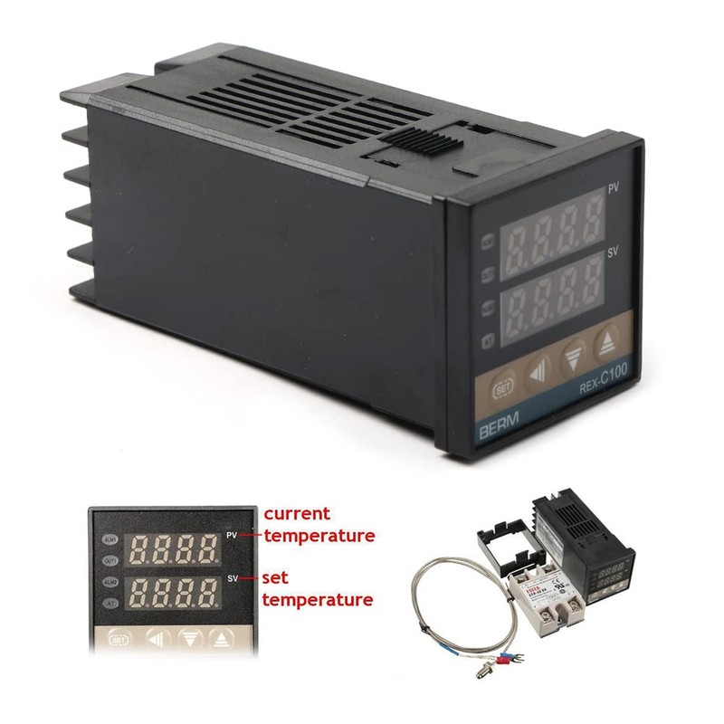 Iriisy PID Intelligent Temperature Controller Rex-C100 Digital Temperature Controller 110V-240V