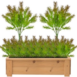 4PCS Small Fake Plants Decor - RAINFLOW Fake Flowers for Decoration Fall Decorations for Home Backyard Front Porch Decor Yard Decorations Outdoor Decor Indoor Plants Artificial Greenery Stems 13.1IN