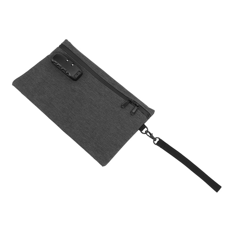 Activated Carbon Smell Proof Bag with Combination Lock Gray Smell