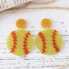 Heart-shaped Sport Ball Dangle Earrings Game Day Earrings for Women