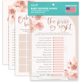 40 Boho Baby Shower Games For Girl - Baby Games For Baby Shower Bingo Game Girl, Guess Who Mommy Or Daddy Baby Shower Game, The Price Is Right Baby Shower Game, Funny Baby Shower Games Dad Jokes