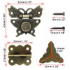 2 Sets Antique Wood Case Chest Box Hasp Latch Lock