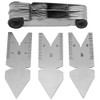 1pc Screw Thread Pitch Gauge of 52 Leaves 2pcs 60°+1pc
