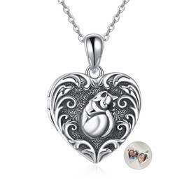 YAFEINI Tree of Life Locket Necklace S925 Sterling Silver Locket Necklace Holding Pictures Tree of Life Locket Pendant Jewellery for Women Wife Girlfriend, Sterling Silver, not known
