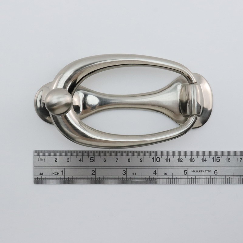 Savagrow Door Knocker,4.25" Hole Center,Silver European,1Pcs
