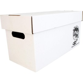 Durable Set of 5 - 7 inch Vinyl Record Storage Boxes - Sturdy Cardboard Construction with Removable Lid - Holds Up to 200 Records Each - Built Tough for Long-Term, Secure Archival Storage - #07BC09