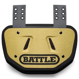 Battle Sports Novelty Football Back Plate- Lower Backplate for Shoulder Pads- Rear Lower Back Protector Hard Outer Shell & Contoured Foam for Youth, Kids and Adults